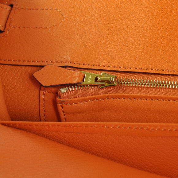 Hermes Birkin 35CM Tote Bags Togo Leather Orange Golden