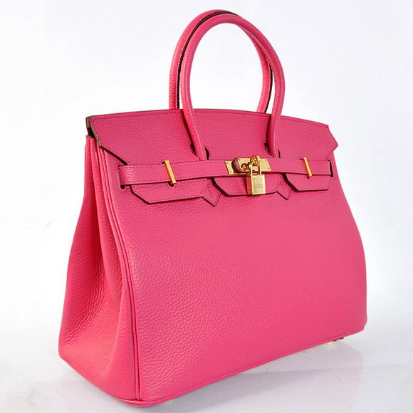 Hermes Birkin 35CM Tote Bags Togo Leather Peach Golden