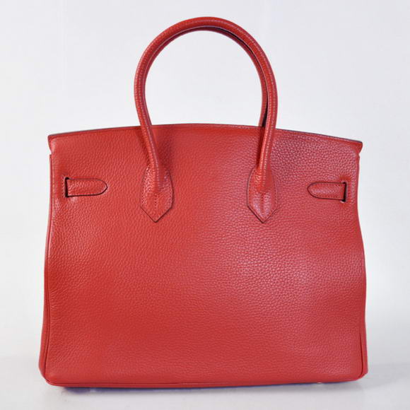 Hermes Birkin 35CM Tote Bags Togo Leather Red Golden