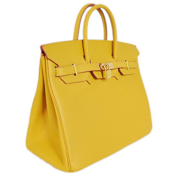 Hermes Birkin 35CM Tote Bags Togo Leather Yellow Golden