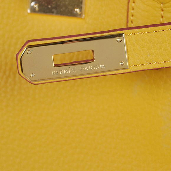 Hermes Birkin 35CM Tote Bags Togo Leather Yellow Golden