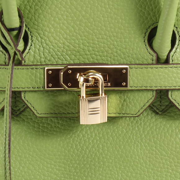 Hermes Birkin 35CM Togo Leather Handbag 6089 Green Golden