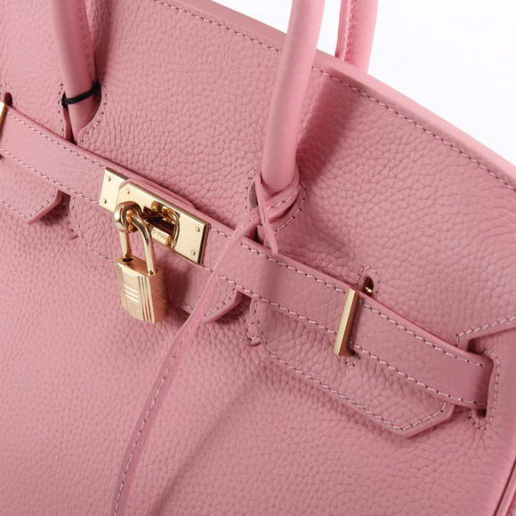 Hermes Birkin 35CM Togo Leather Handbag 6089 Pink Golden