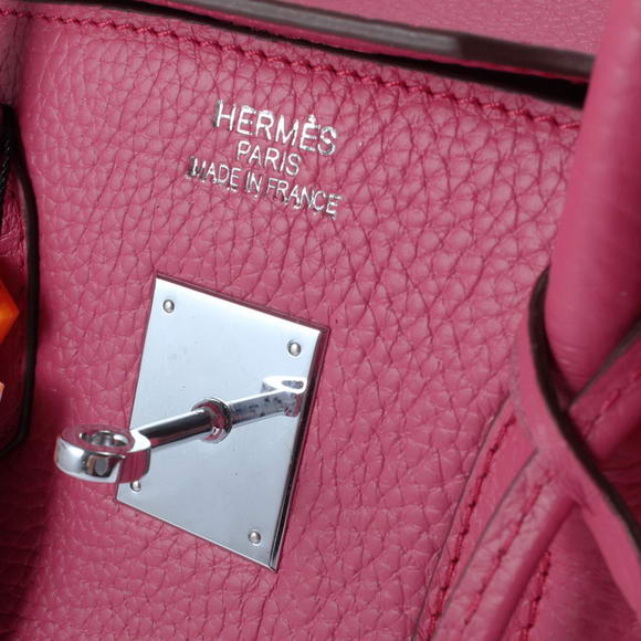 Hermes Birkin 35CM Togo Leather Handbag 6089 Rose Silver