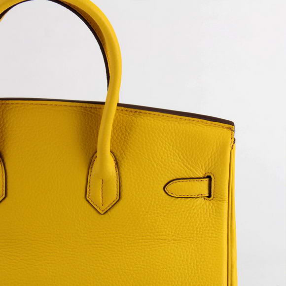 Hermes Birkin 35CM Togo Leather Handbag 6089 Yellow Golden