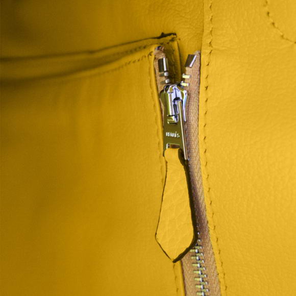 Hermes Birkin 35CM Togo Leather Handbag 6089 Yellow Silver