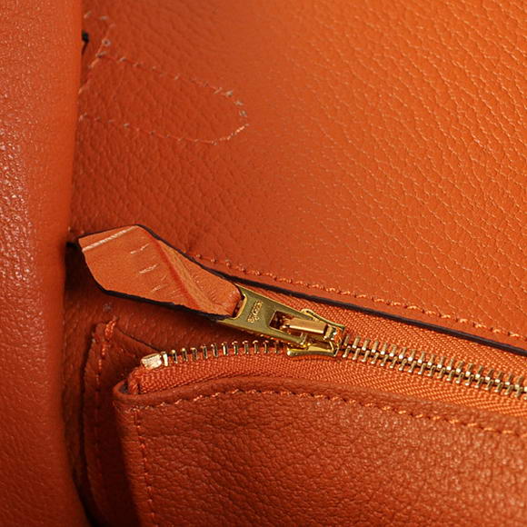 Hermes Birkin 35CM Tote Bags Crocodile Togo Leather Orange Golden