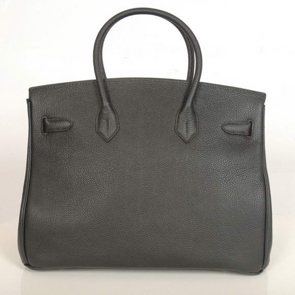 Hermes Birkin 35CM Tote Bags Smooth Togo Leather Black Golden