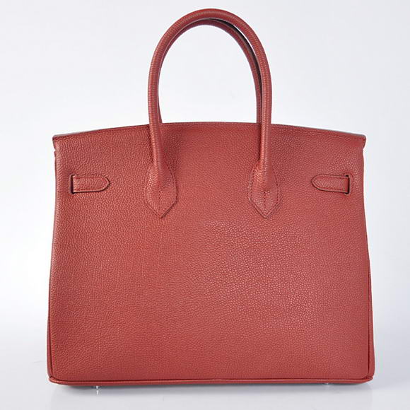 Hermes Birkin 35CM Tote Bags Smooth Togo Leather Bordeaux Silver