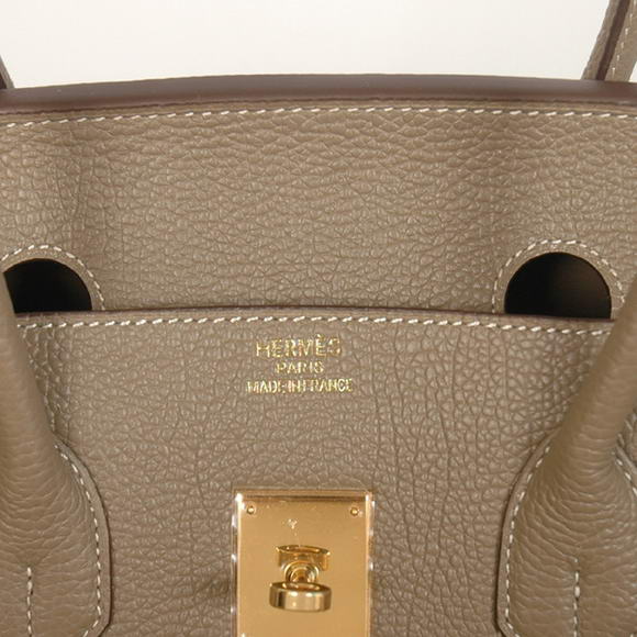 Hermes Birkin 35CM Tote Bags Smooth Togo Leather Dark Grey Golden