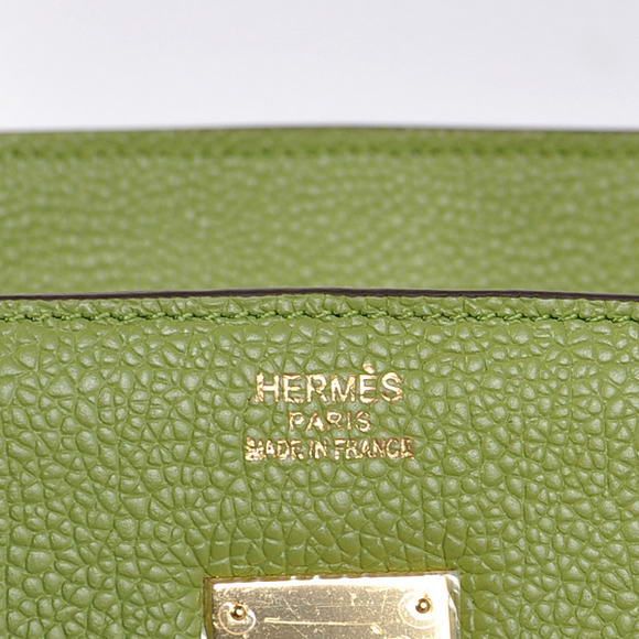 Hermes Birkin 35CM Tote Bags Smooth Togo Leather Green Golden