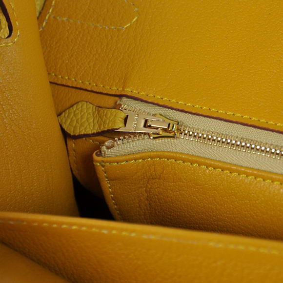 Hermes Birkin 35CM Tote Bags Smooth Togo Leather Yellow Golden