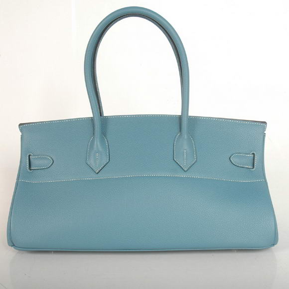 Hermes Birkin 42cm JPG Birkin Togo Leather Blue Bag Silver Hardware