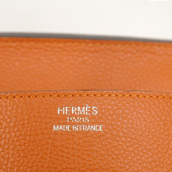 Hermes Birkin 42cm JPG Birkin Togo Leather Orange Bag Silver Hardware