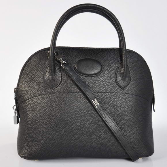 Hermes Bolide 31CM Tote Bags Clemence H1031 Black