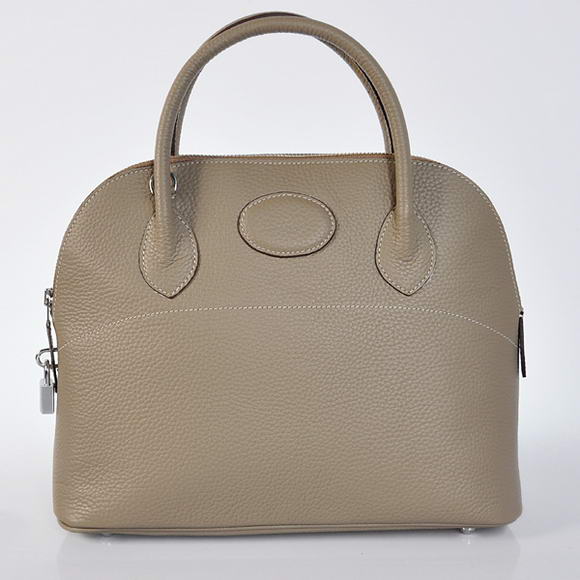 Hermes Bolide 31CM Tote Bags Clemence H1031 Grey