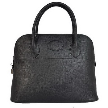 Hermes Bolide 37CM Tote Bags Clemence H1037 Black