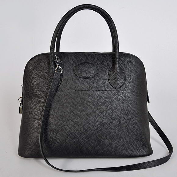 Hermes Bolide 37CM Tote Bags Clemence H1037 Black