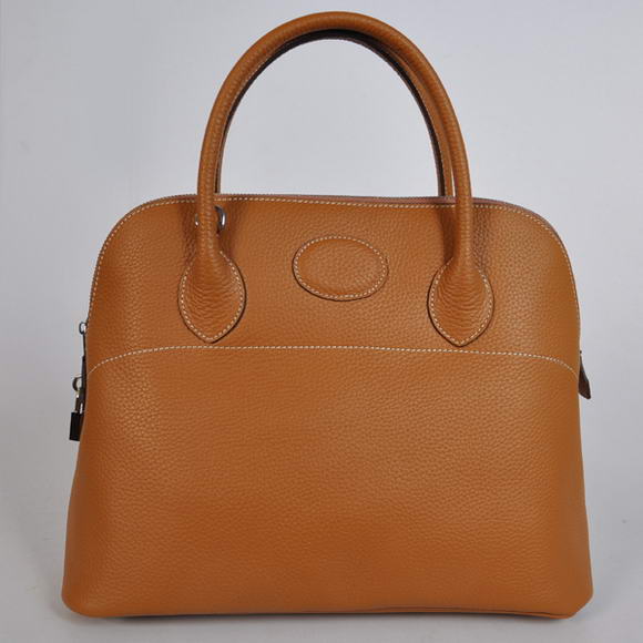 Hermes Bolide 37CM Tote Bags Clemence H1037 Camel