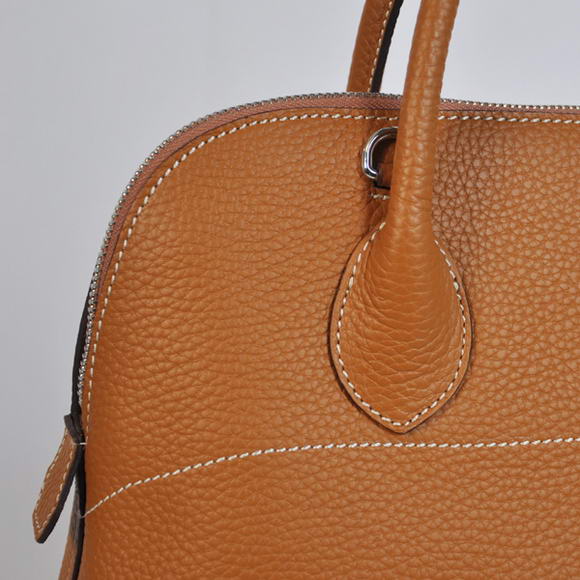 Hermes Bolide 37CM Tote Bags Clemence H1037 Camel