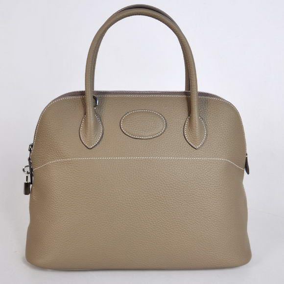 Hermes Bolide 37CM Tote Bags Clemence H1037 Grey