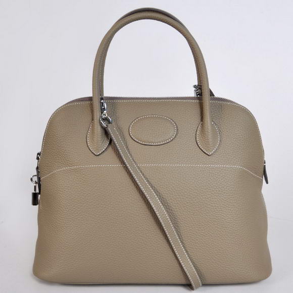 Hermes Bolide 37CM Tote Bags Clemence H1037 Grey