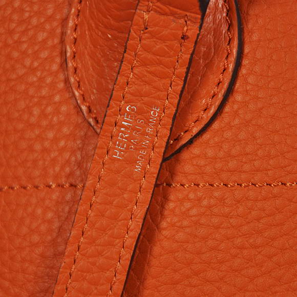 Hermes Bolide 37CM Tote Bags Clemence H1037 Orange