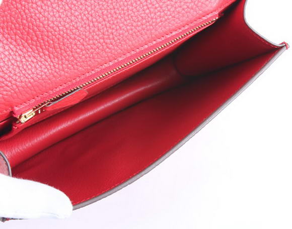 Hermes Constance Bag Togo Leather 1622S Red Golden