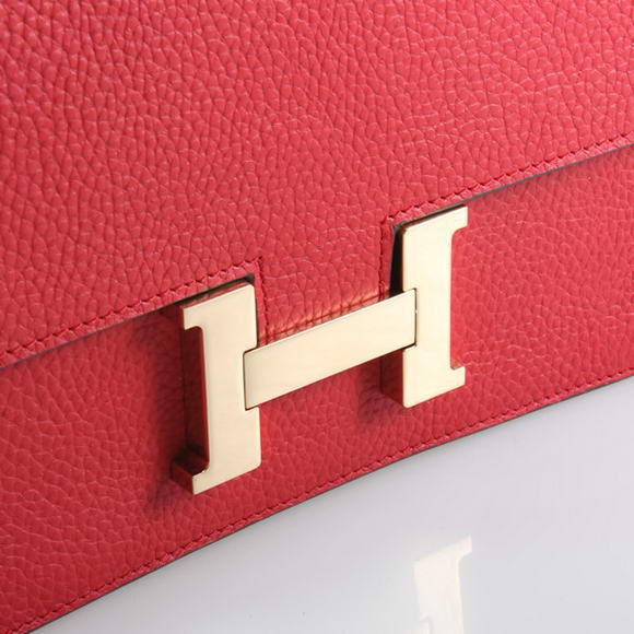 Hermes Constance Bag Togo Leather 1622S Red Golden