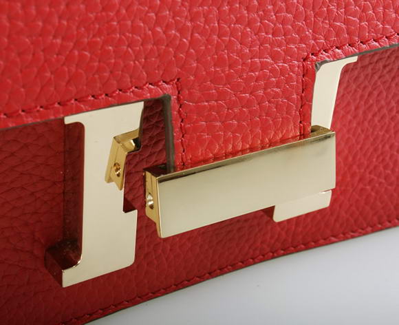 Hermes Constance Bag Togo Leather 1622S Red Golden