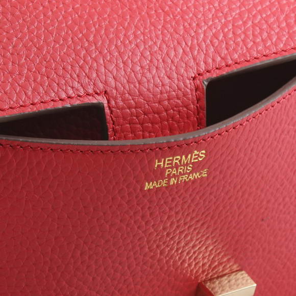 Hermes Constance Bag Togo Leather 1622S Red Golden