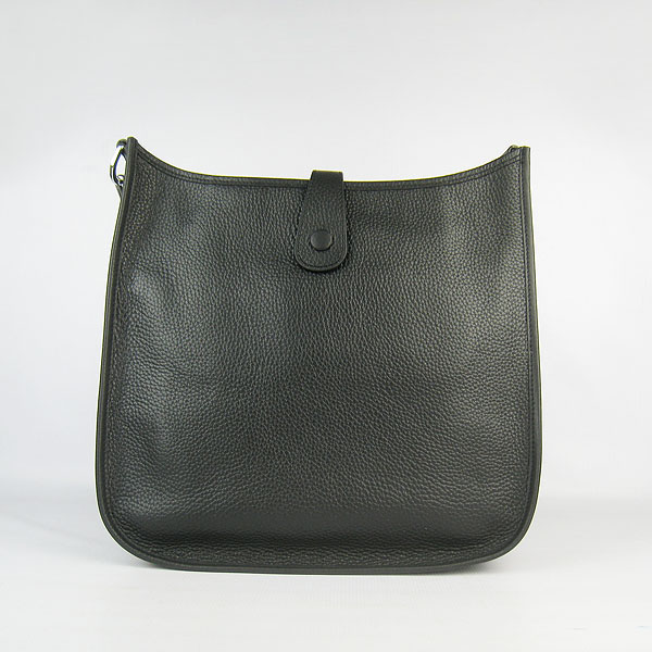 Hermes Cowhide Evelyne Messenger Bag 6309 Black