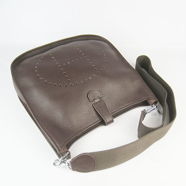 Hermes Evelyne Messenger Bag 6309 Dark Coffee