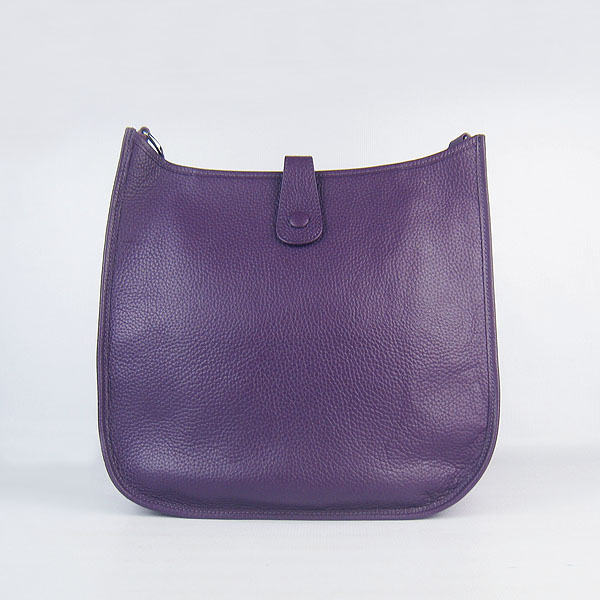 Hermes Cowhide Evelyne Messenger Bag 6309 Purple