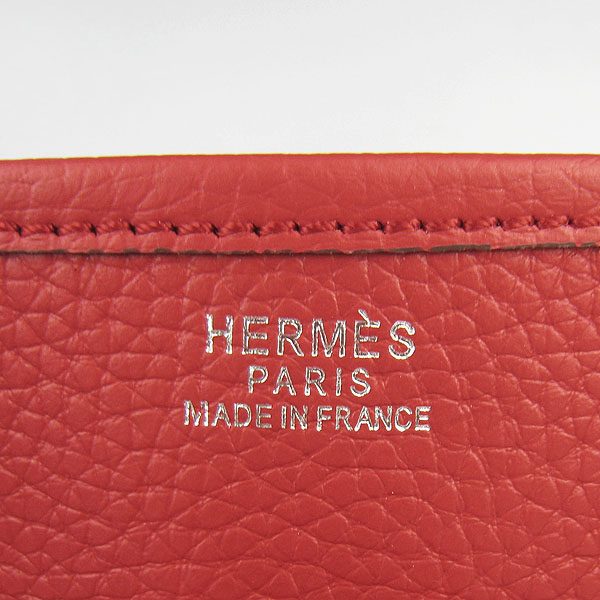 Hermes Cowhide Evelyne Messenger Bag 6309 Red