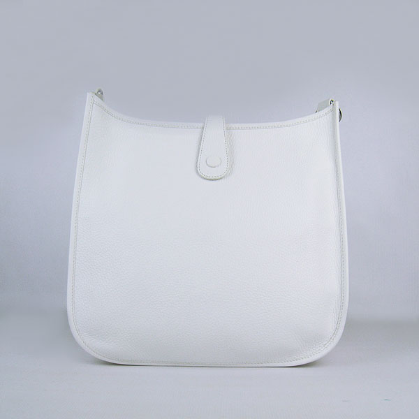 Hermes Cowhide Evelyne Messenger Bag 6309 White