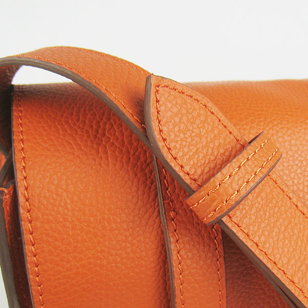 Hermes Jypsiere Togo Leather Messenger Bag H2810 Orange