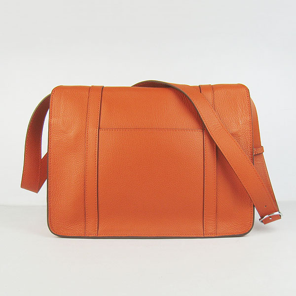 Hermes Jypsiere Togo Leather Messenger Bag H2810 Orange