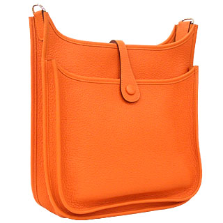 Hermes Evelyn III PM Silver hardware Orange Clemens