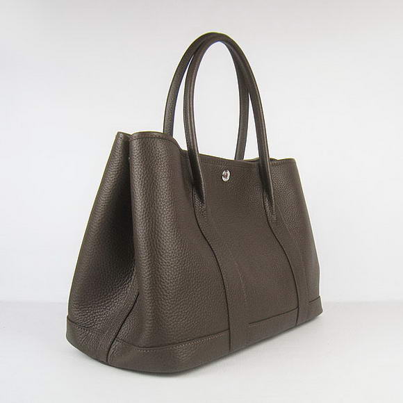 Hermes Jumbo Garden Party Bag Dark Coffee