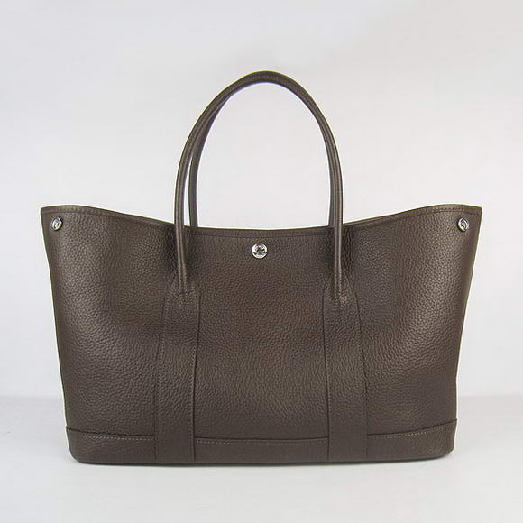 Hermes Jumbo Garden Party Bag Dark Coffee