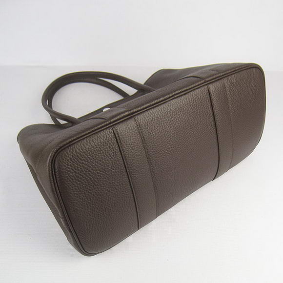 Hermes Jumbo Garden Party Bag Dark Coffee