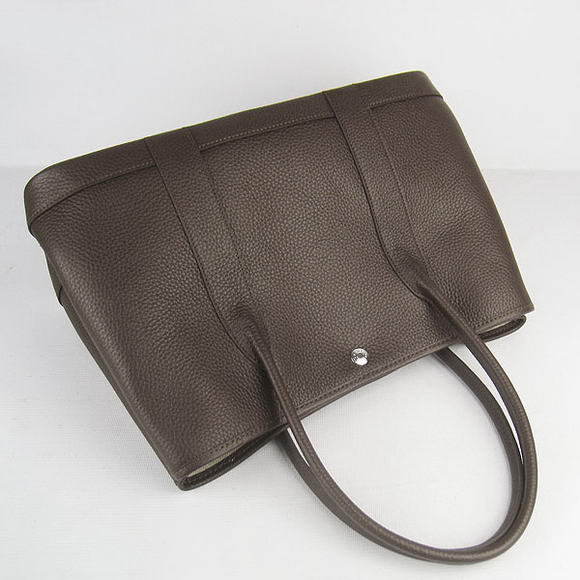 Hermes Jumbo Garden Party Bag Dark Coffee