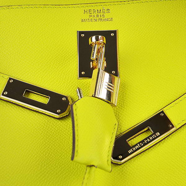 Hot Style Hermes Kelly 32cm Bags Yellow Calf Leather Gold