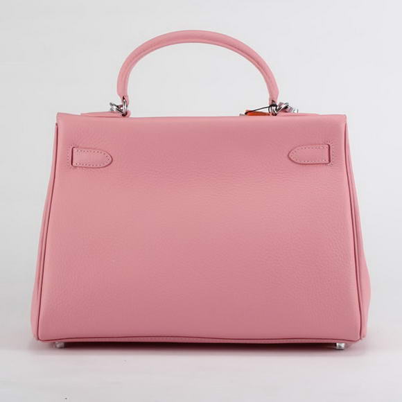 Hermes Kelly 32cm Togo Leather Handbags 6018 Pink Silver