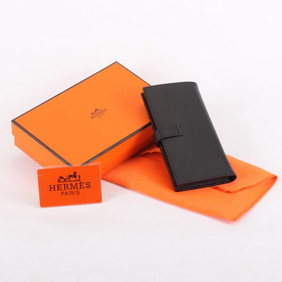 Hermes Bearn Japonaise Bi-Fold A208 Black