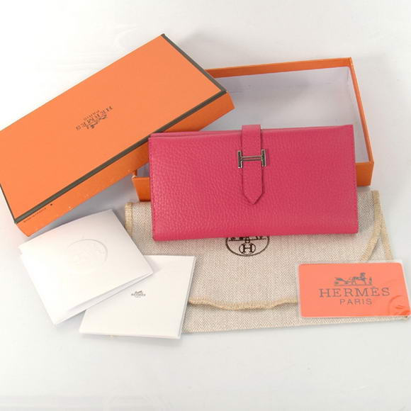 Hermes Bearn Japonaise Tri-Fold Wallet H308 Peach