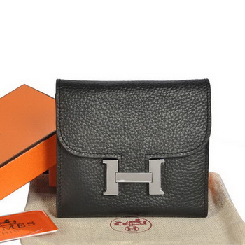 Hermes Constance Wallets Togo Leather A608 Black