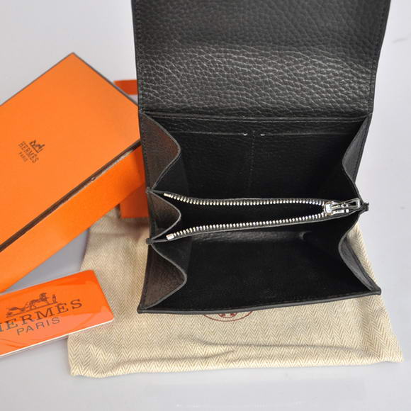 Hermes Constance Wallets Togo Leather A608 Black