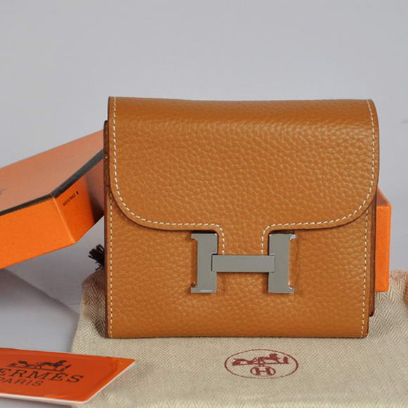 Hermes Constance Wallets Togo Leather A608 Camel